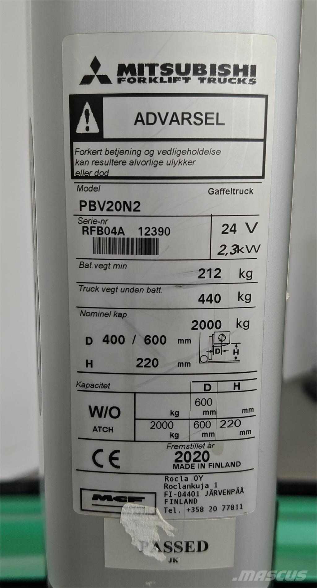 Mitsubishi PBV20N2 Autokrāvēji - citi