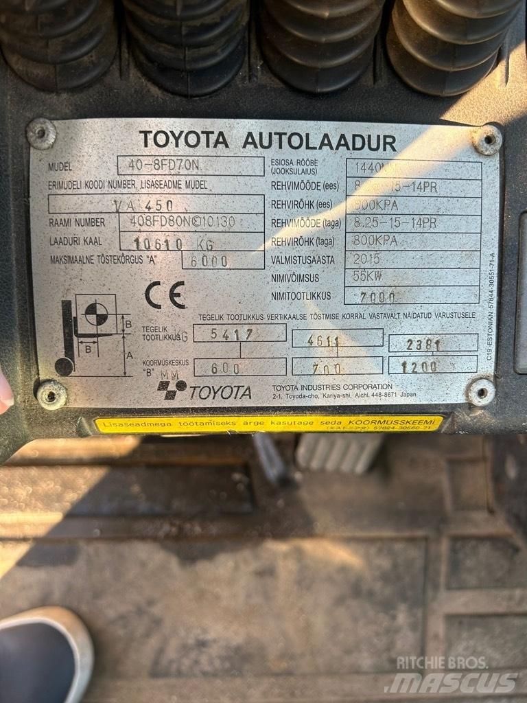 Toyota 40-8 FD 70 N Tehnika ar dīzeļa dzinēju