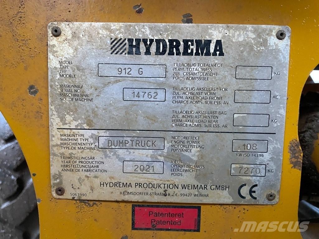 Hydrema 912 G Artikulētie pašizgāzēji