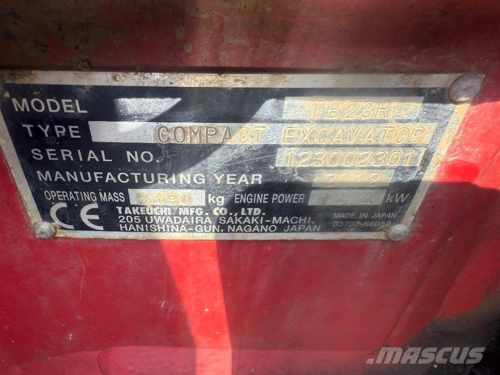 Takeuchi TB 23 R Mini ekskavatori < 7 t