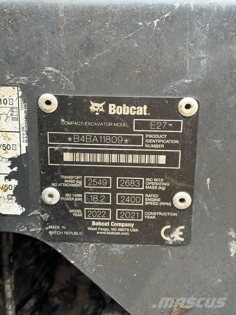 Bobcat E 27 Mini ekskavatori < 7 t