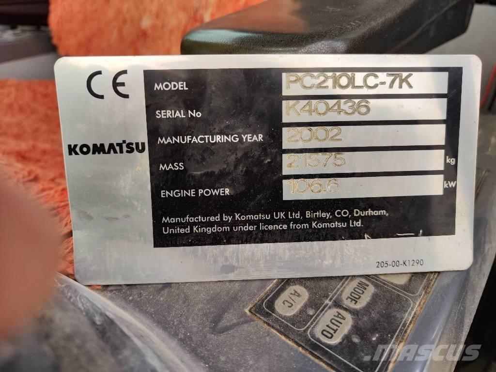 Komatsu PC 210 LC-7K Kāpurķēžu ekskavatori
