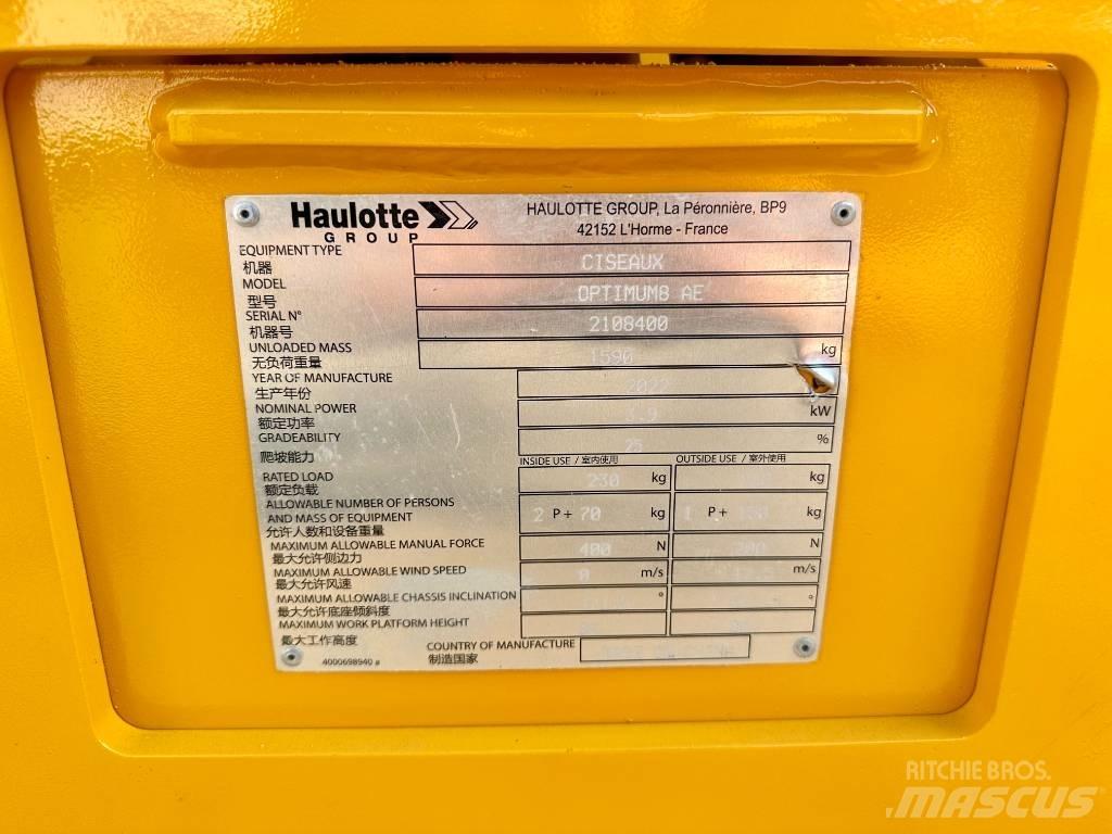 Haulotte OPTIMUM 8 Šķerveida pacēlāji