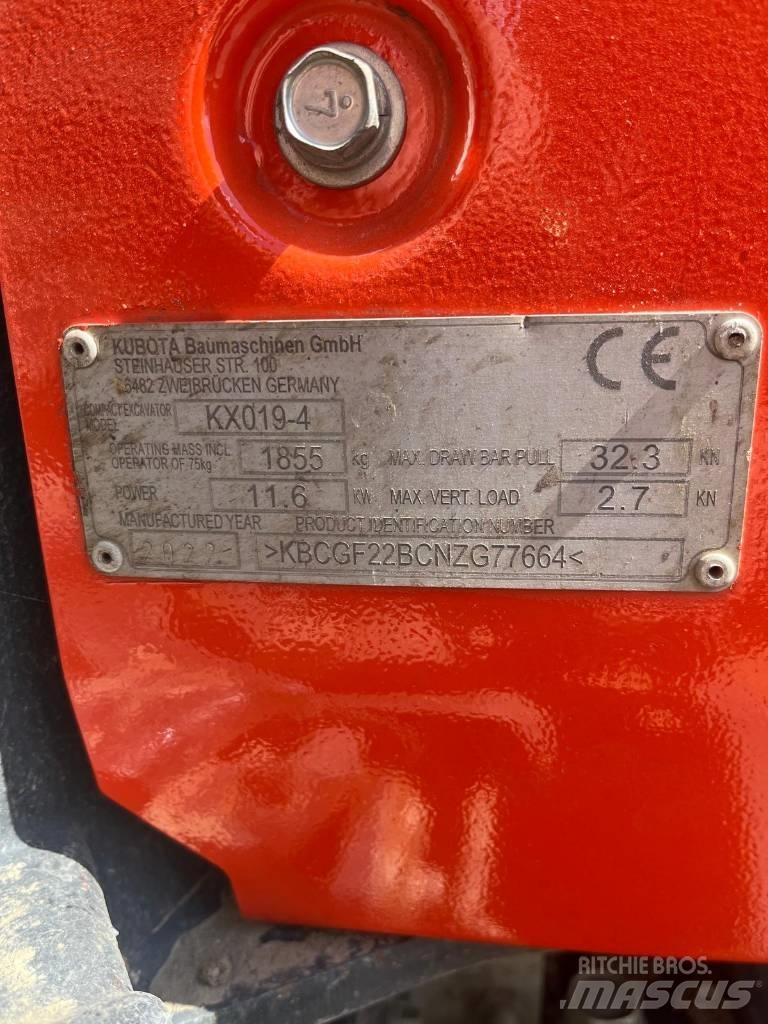 Kubota KX 019-4 Mini ekskavatori < 7 t