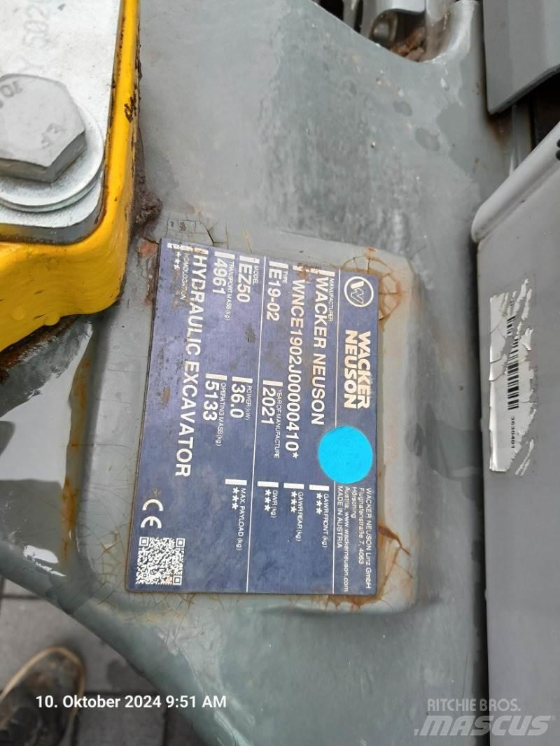 Wacker Neuson EZ50 Mini ekskavatori < 7 t