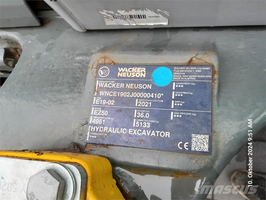 Wacker Neuson EZ50 Mini ekskavatori < 7 t