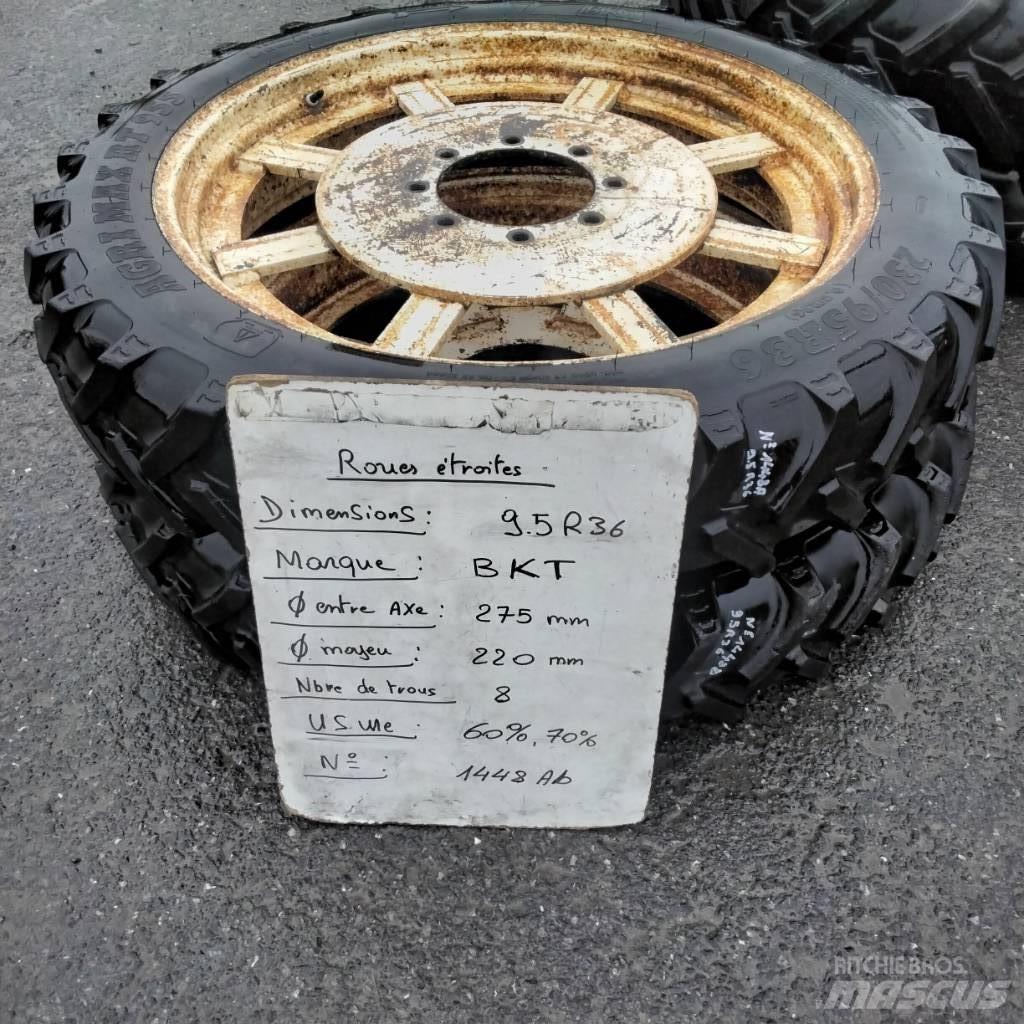BKT 9.5R36 Riepas, riteņi un diski
