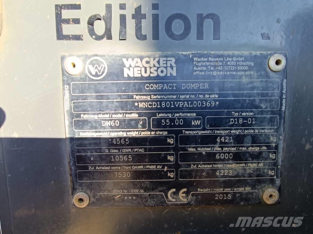 Wacker Neuson DW 60 Mini pašizgāzēji
