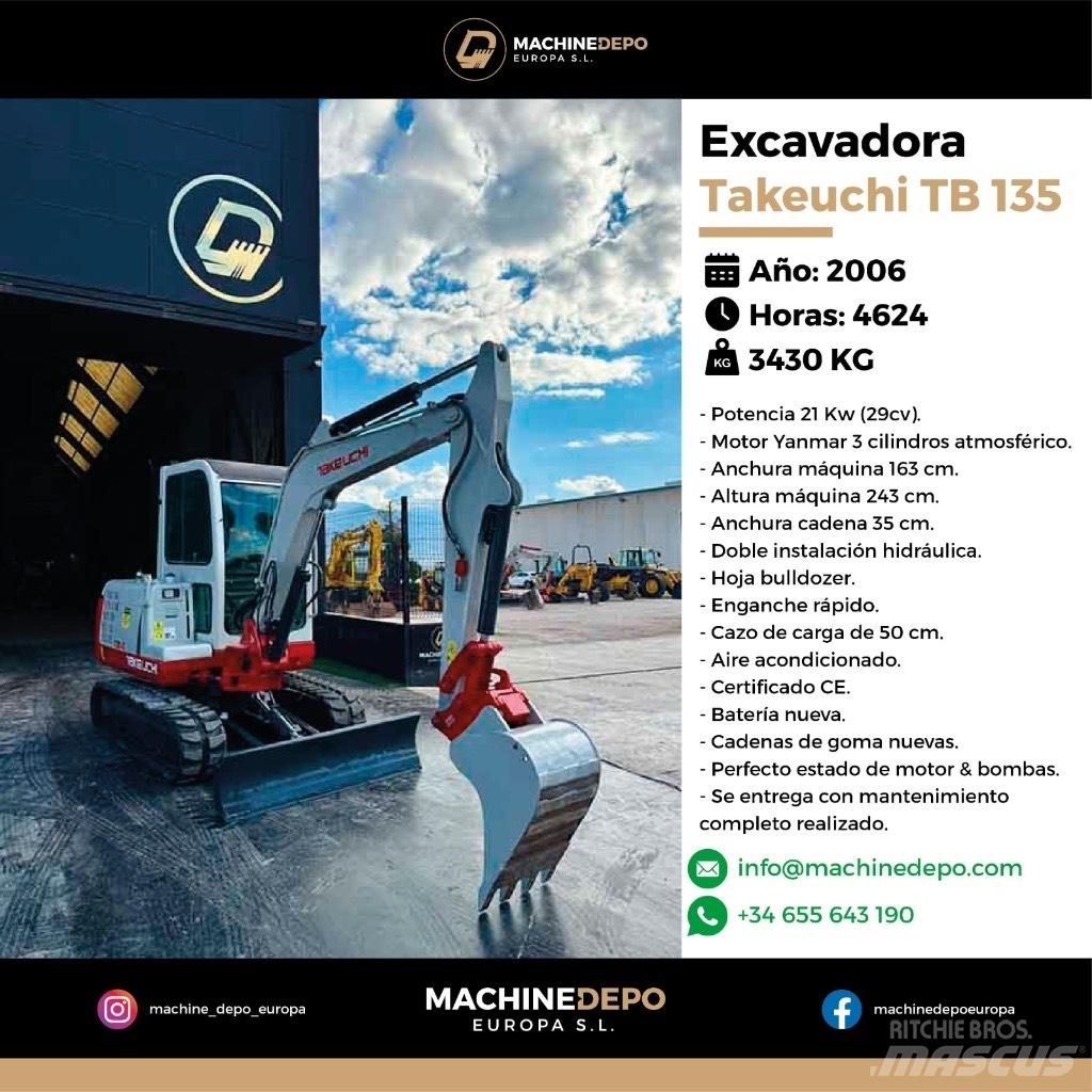 Takeuchi TB 135 Mini ekskavatori < 7 t