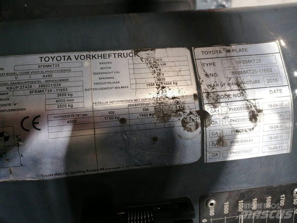 Toyota 8FBMKT25 Elektriskie iekrāvēji