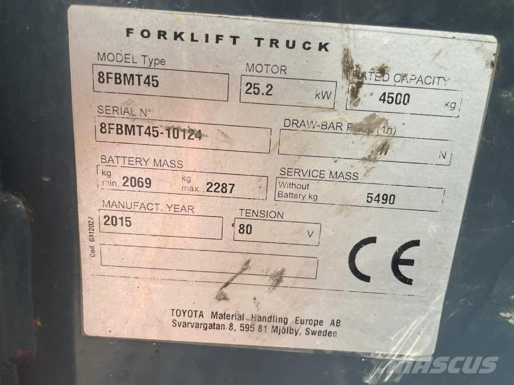 Toyota 8 FBMT 45 Elektriskie iekrāvēji