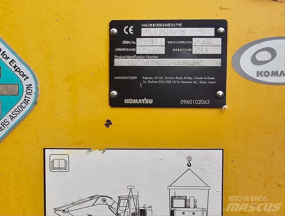 Komatsu PC 138 Vidēja lieluma ekskavatori 7 t - 12 t