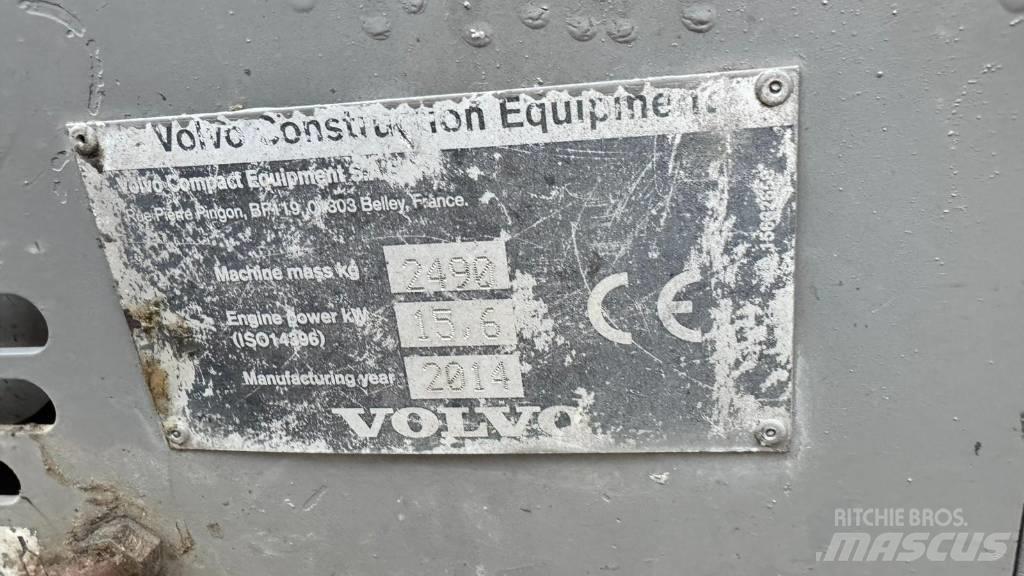 VOLVO ECR25 Mini ekskavatori < 7 t