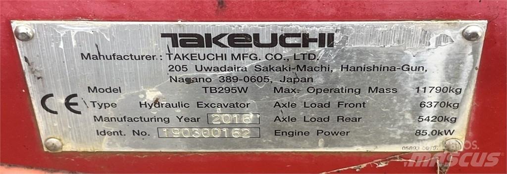 Takeuchi TB 295 W Ekskavatori uz riteņiem