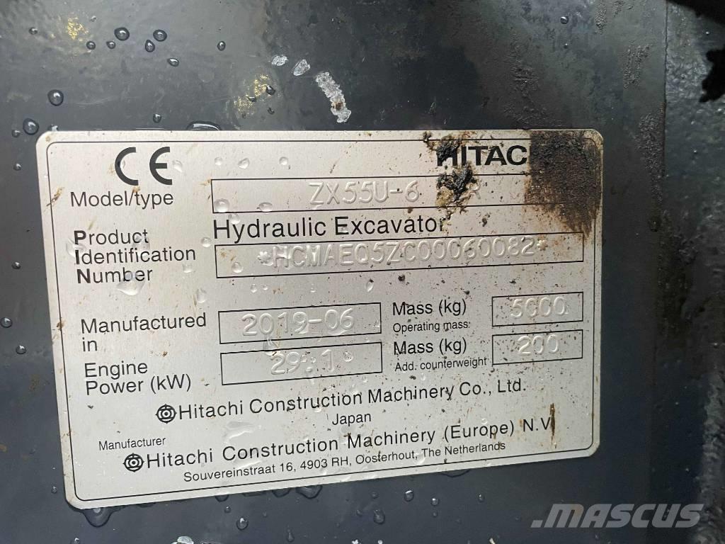 Hitachi ZX 55 U-6 Mini ekskavatori < 7 t