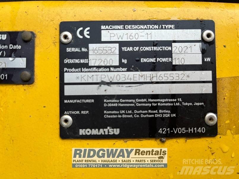 Komatsu PW 160 Ekskavatori uz riteņiem