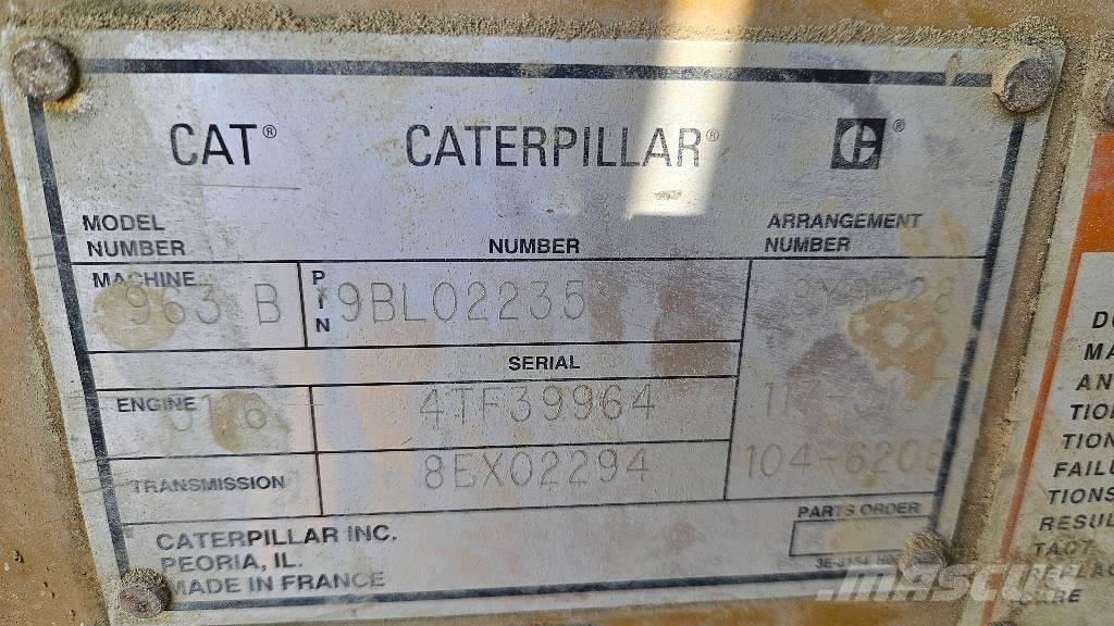 CAT 963 B Kāpurķēžu iekrāvēji