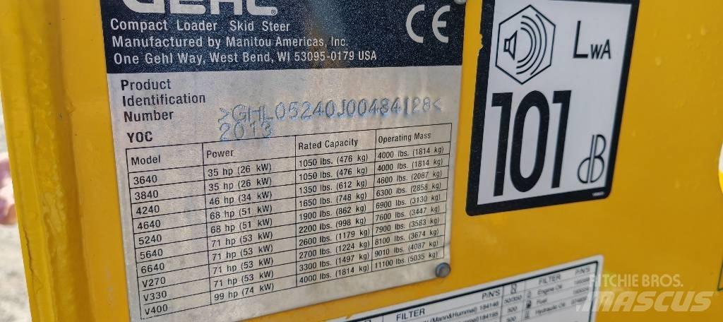 Gehl 5240 TURBO Lietoti riteņu kompaktiekrāvēji