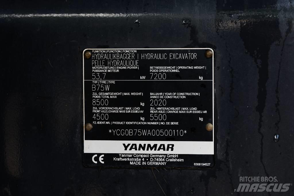 Yanmar B 75 W Ekskavatori uz riteņiem