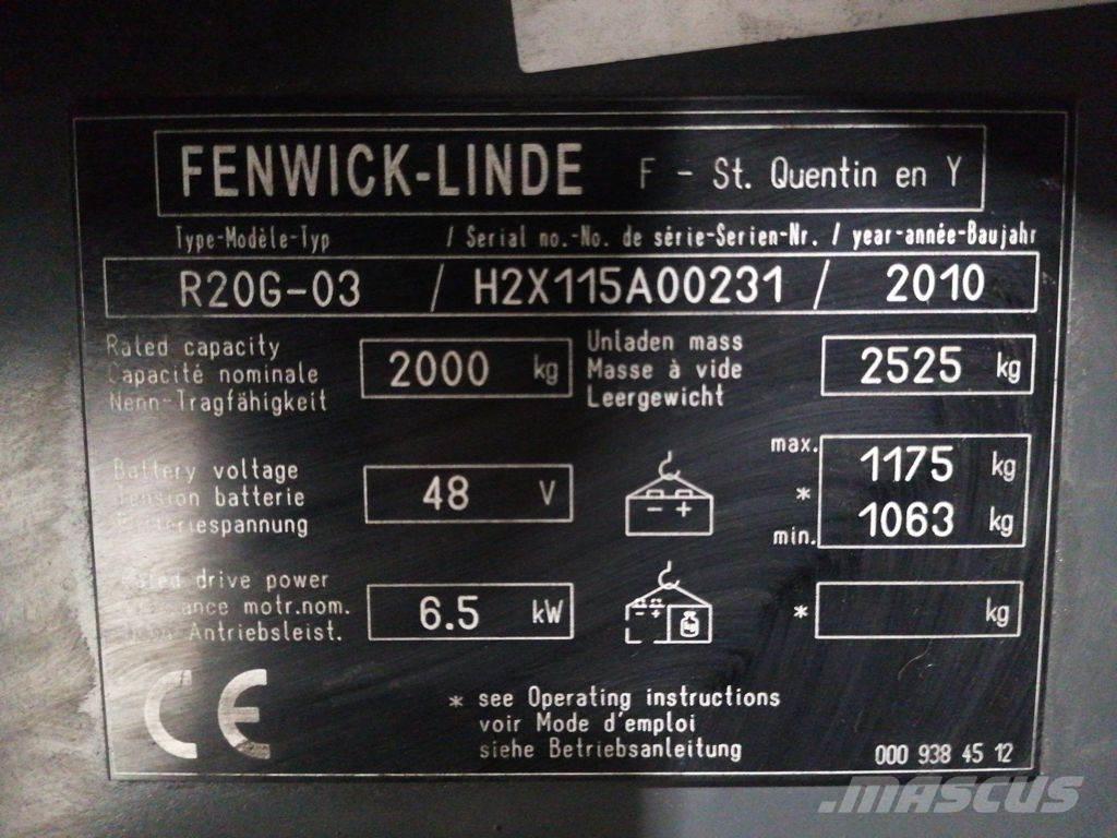 Linde R20G-03 Lielaugstuma pārvadātājs