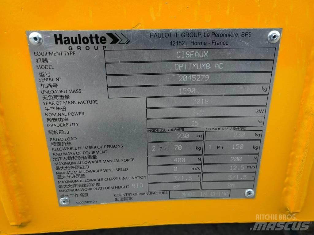 Haulotte OPTIMUM 8 Šķerveida pacēlāji
