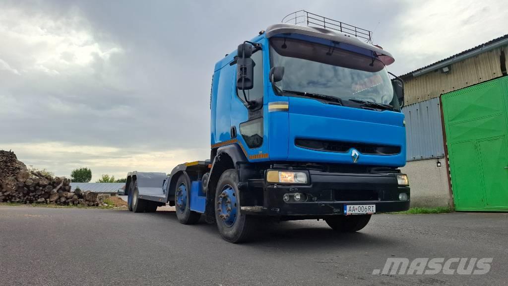 Renault Premium 340 Treileri meža tehnikas transportēšanai