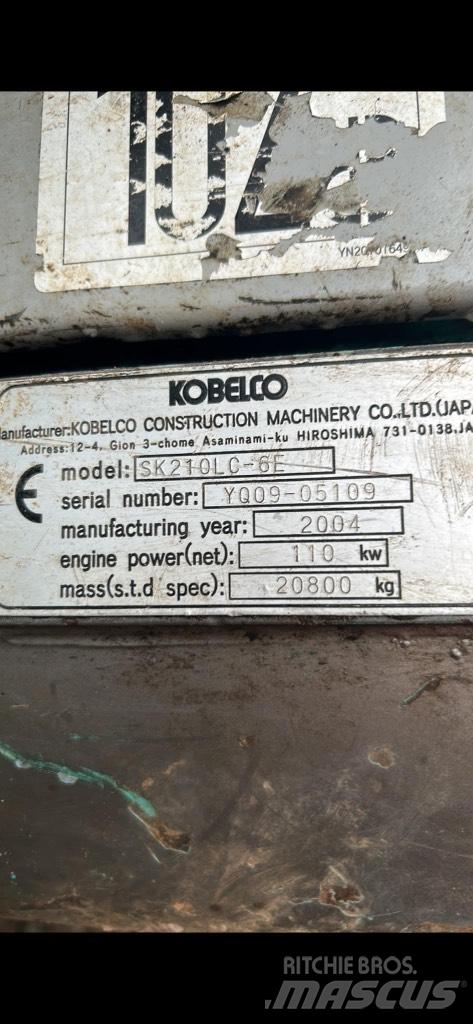 Kobelco SK210 lc Kāpurķēžu ekskavatori