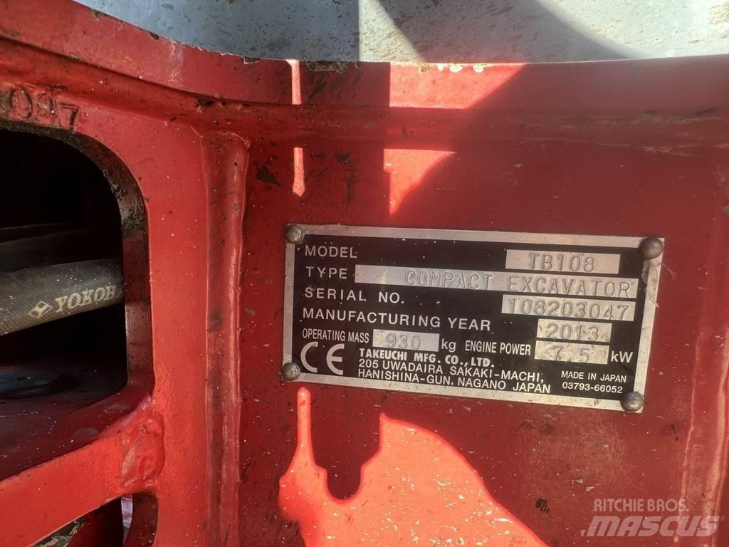 Takeuchi TB108 Mini ekskavatori < 7 t
