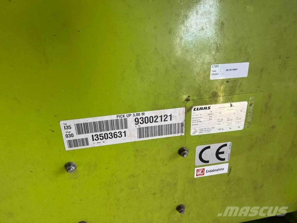 CLAAS PU 300 HD Cits lopbarības novācēju, kombainu aprīkojums
