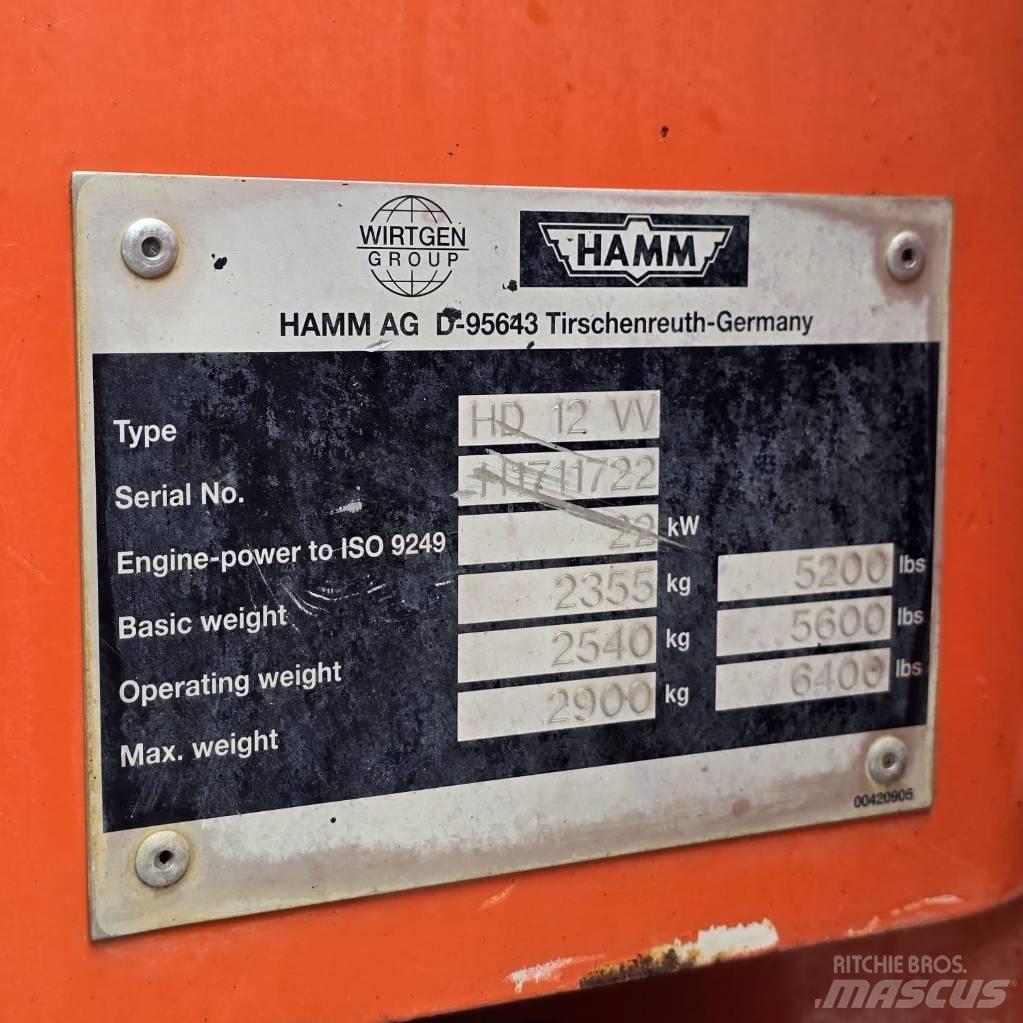 Hamm HD 12 VV Divvalču grunts veltņi