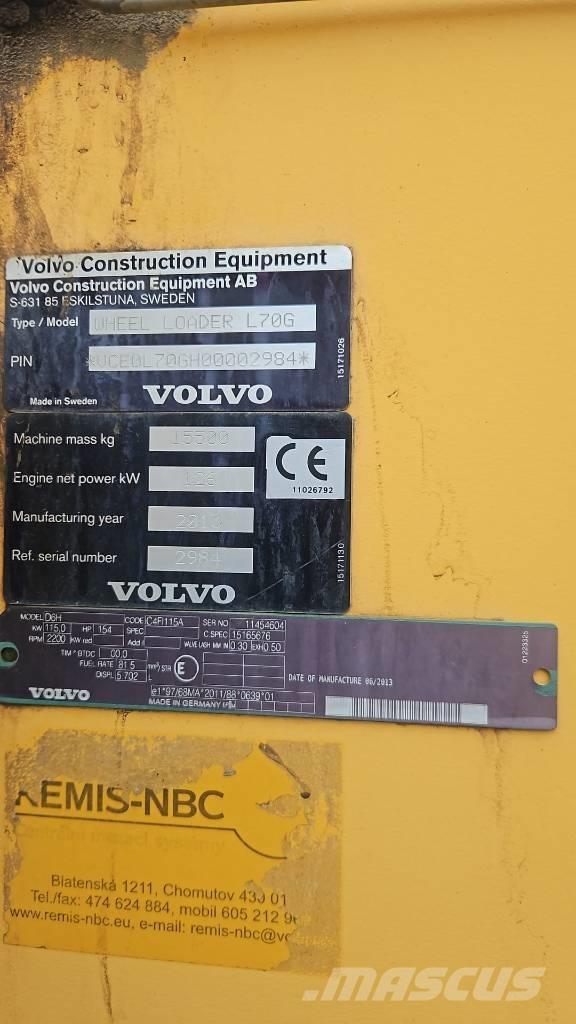 Volvo L 70 G Iekrāvēji uz riteņiem