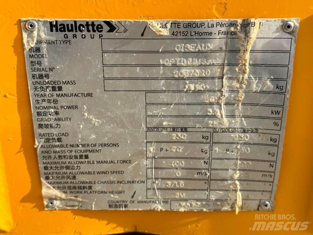 Haulotte OPTIMUM 8 Šķerveida pacēlāji