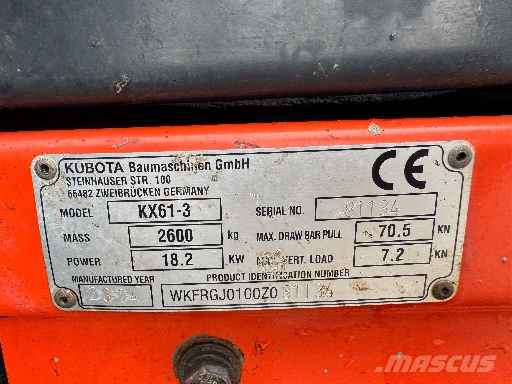 Kubota KX 61-3 Mini ekskavatori < 7 t