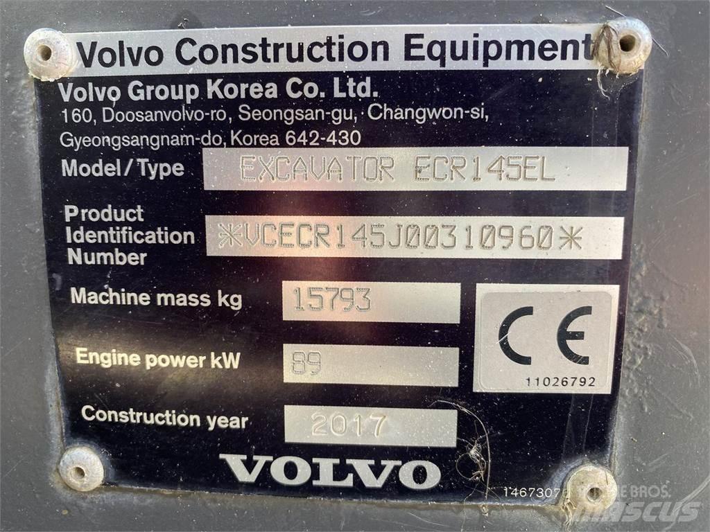 Volvo ECR145EL Kāpurķēžu ekskavatori