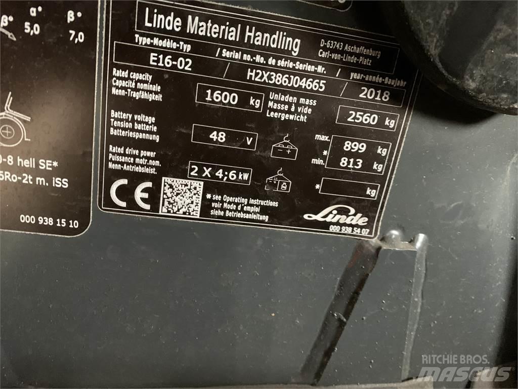 Linde E16 Elektriskie iekrāvēji