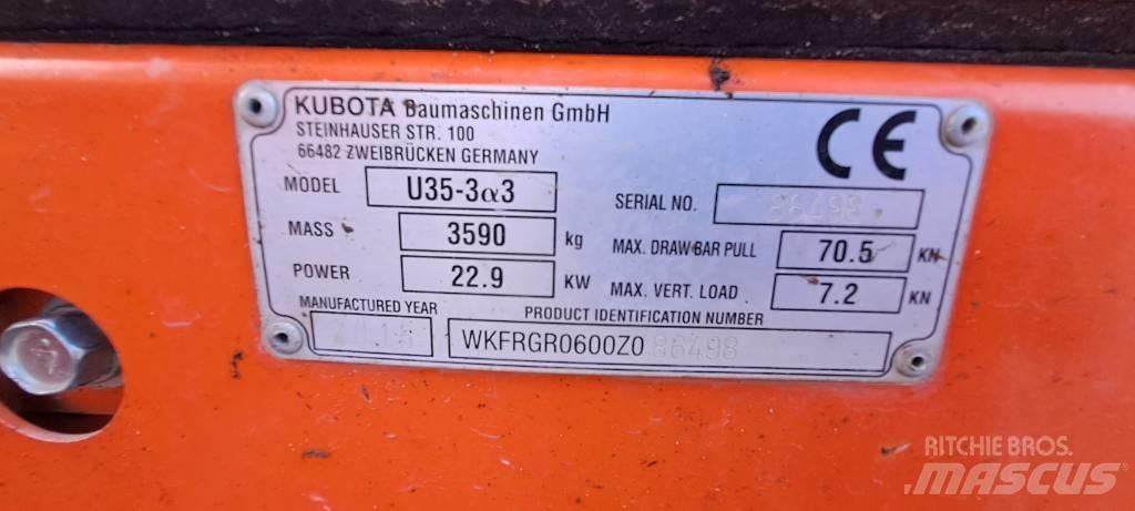 Kubota U35-3A3 Mini ekskavatori < 7 t