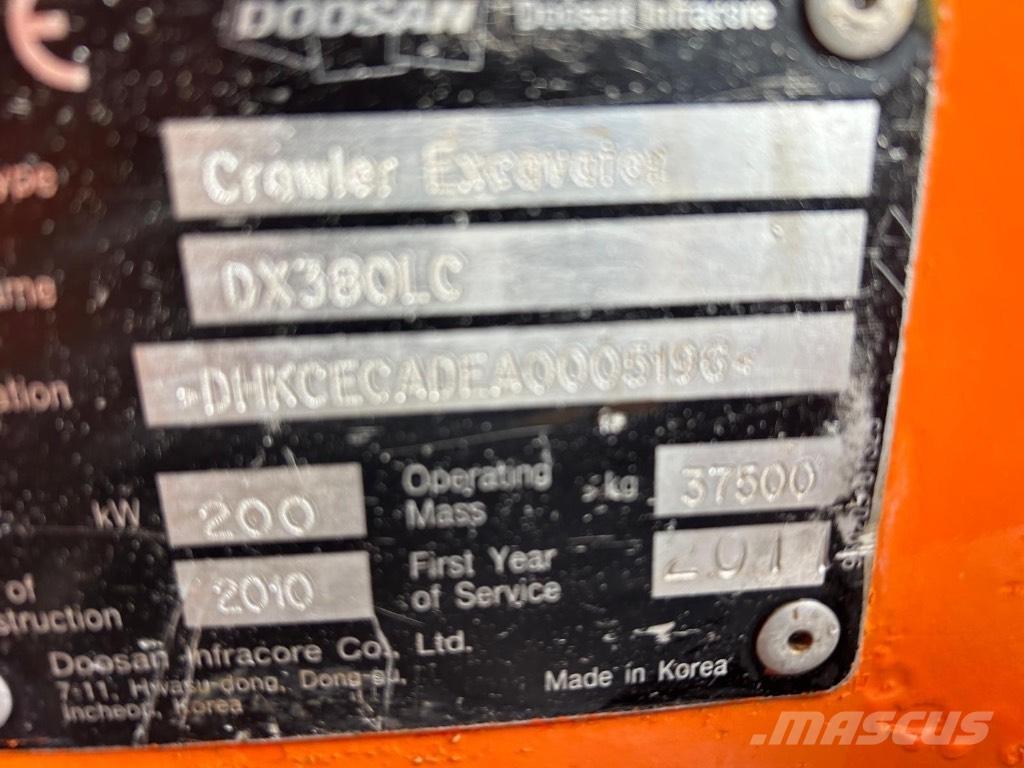Doosan DX 380 LC Kāpurķēžu ekskavatori