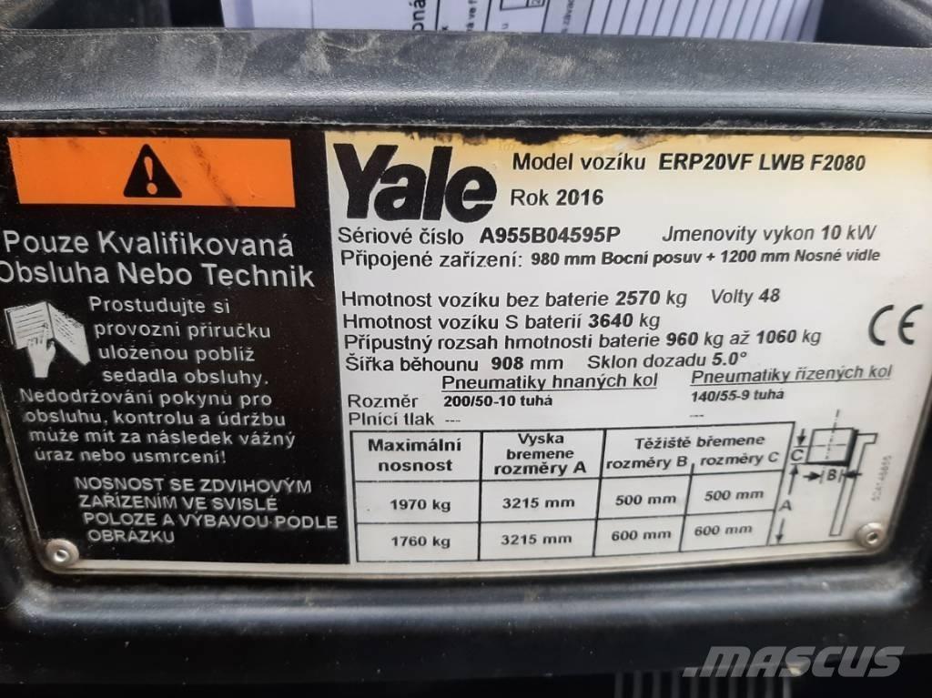 Yale ERP20VF LWB Elektriskie iekrāvēji