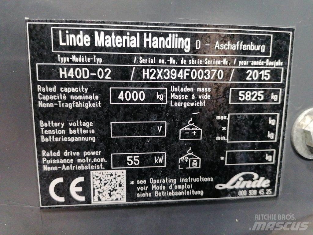 Linde H40D-02 Tehnika ar dīzeļa dzinēju