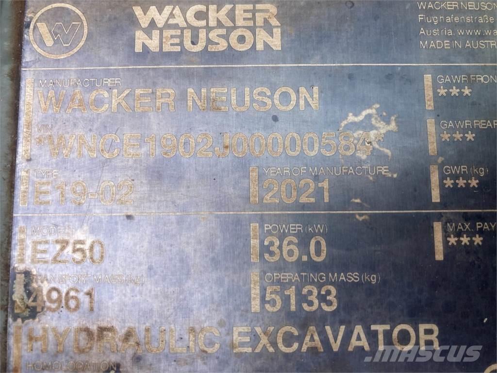 Wacker Neuson EZ50 Mini ekskavatori < 7 t