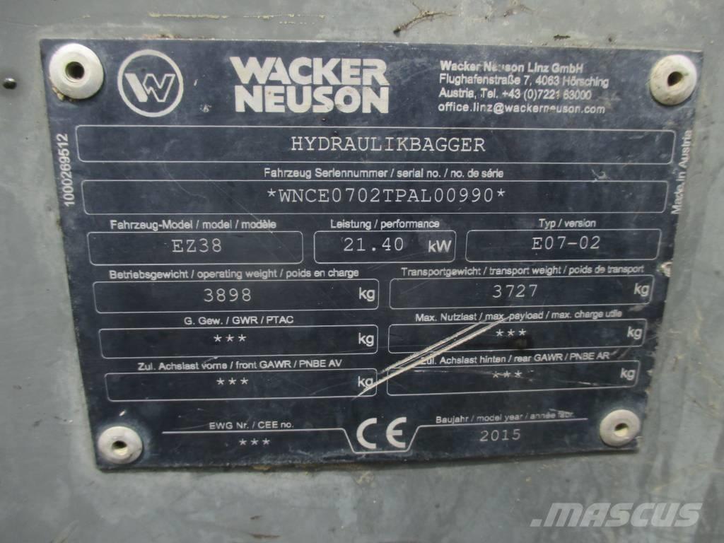 Wacker Neuson EZ 38 Kāpurķēžu ekskavatori