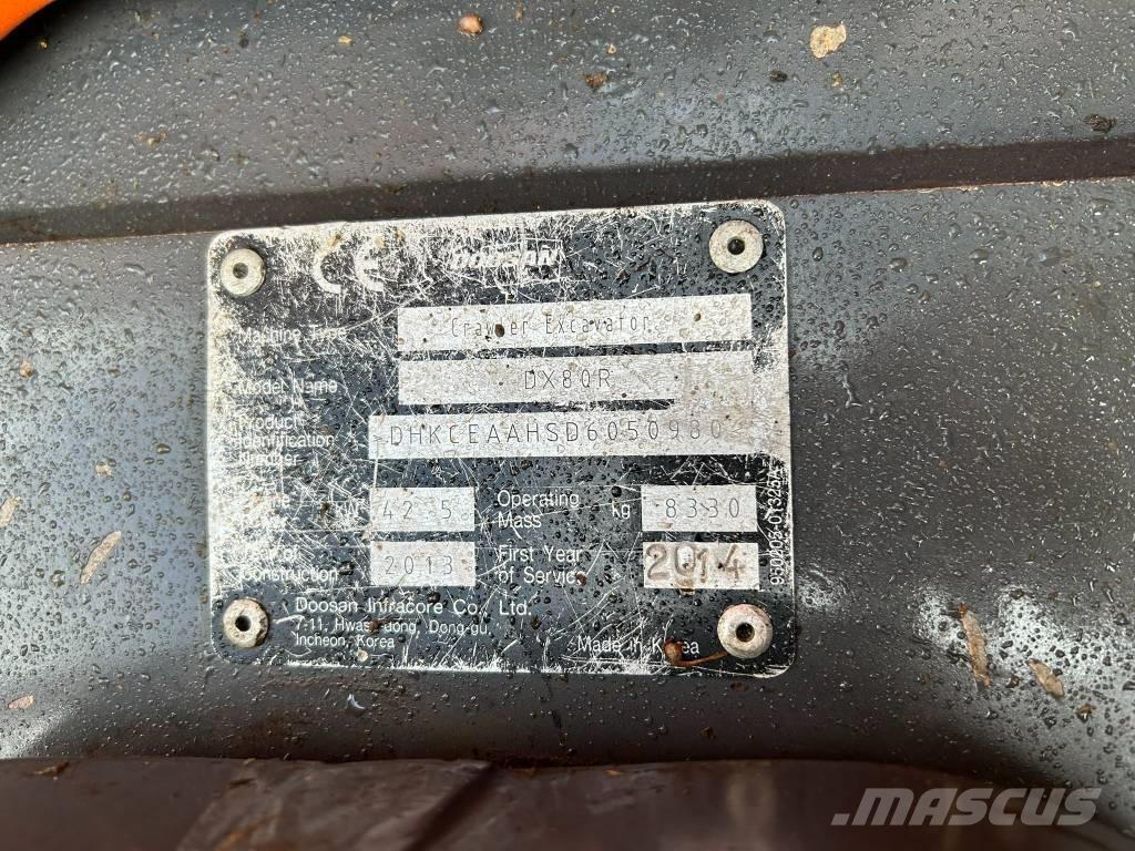 Doosan DX 80 R Vidēja lieluma ekskavatori 7 t - 12 t