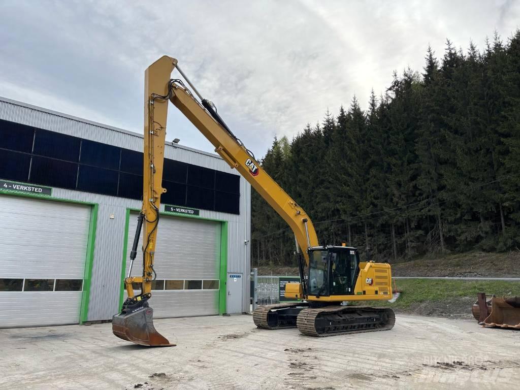 CAT 323 SLR Ekskavatori tālās sniedzamības darbiem