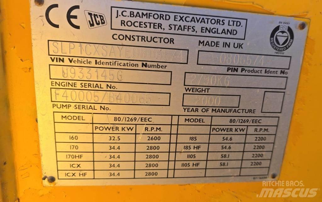 JCB 1 CX Ekskavatori-iekrāvēji