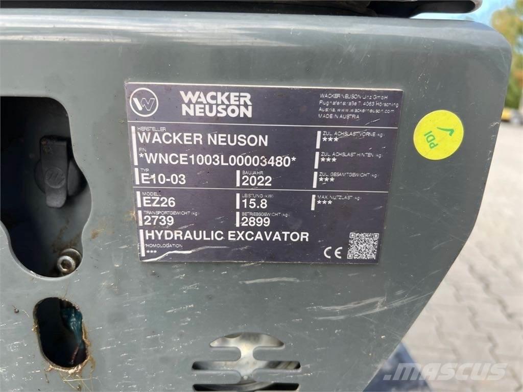 Wacker Neuson EZ26 Kāpurķēžu ekskavatori