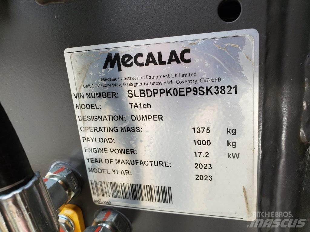 Mecalac TA1EH Mini pašizgāzēji