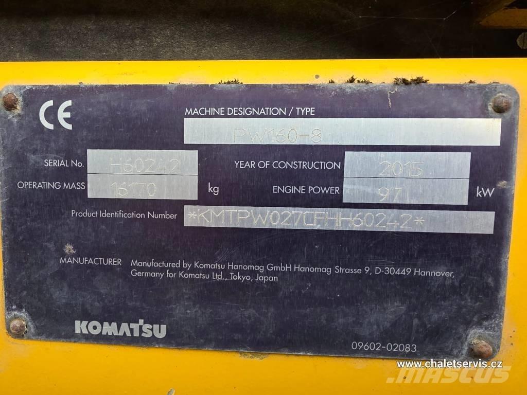 Komatsu PW 160 Ekskavatori uz riteņiem