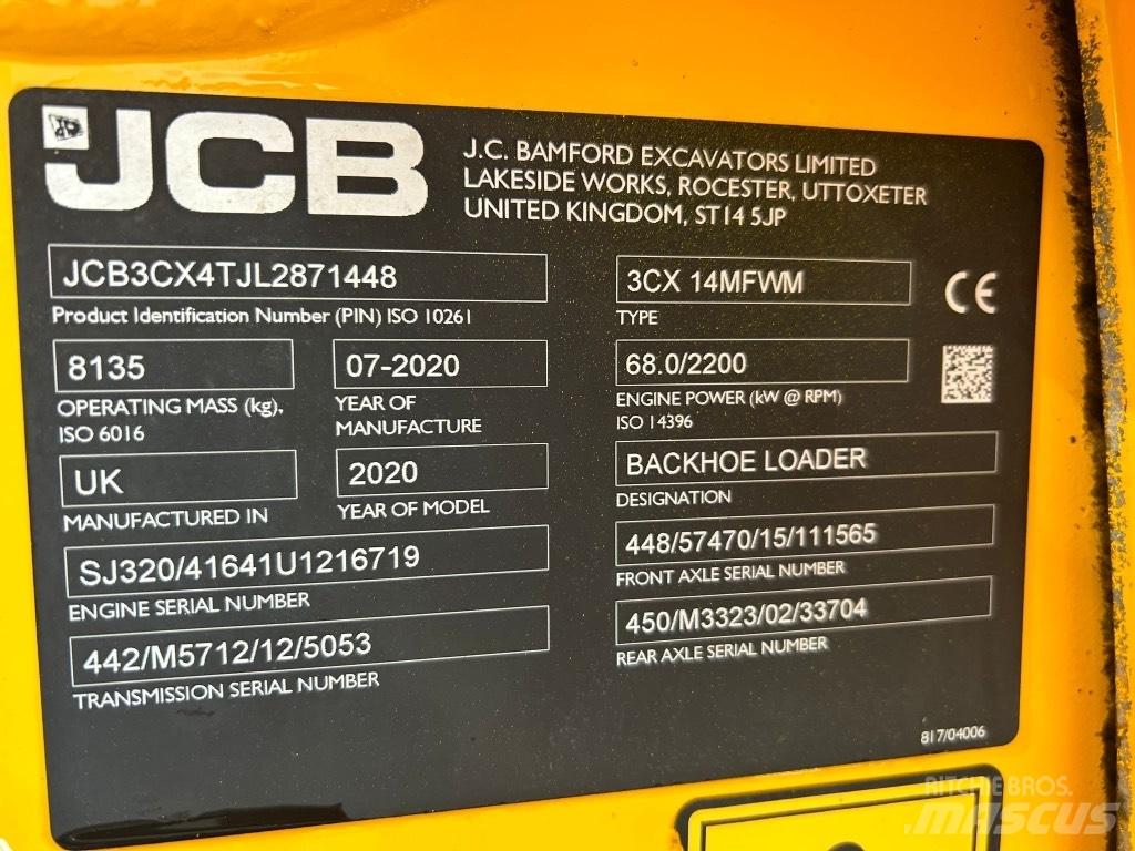 JCB 3CX Air Con Ekskavatori-iekrāvēji