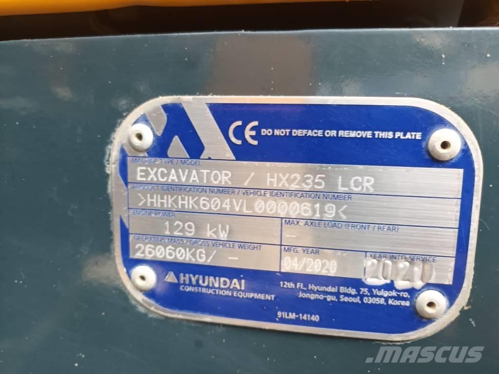 Hyundai HX 235 LCR Kāpurķēžu ekskavatori