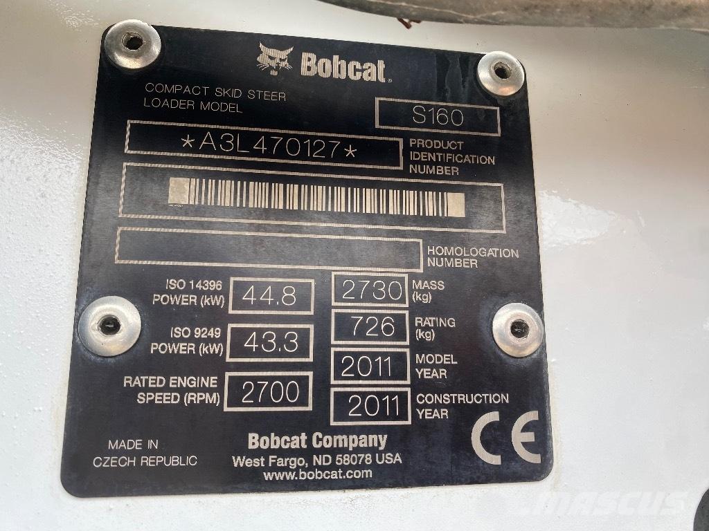 Bobcat S 160 Lietoti riteņu kompaktiekrāvēji
